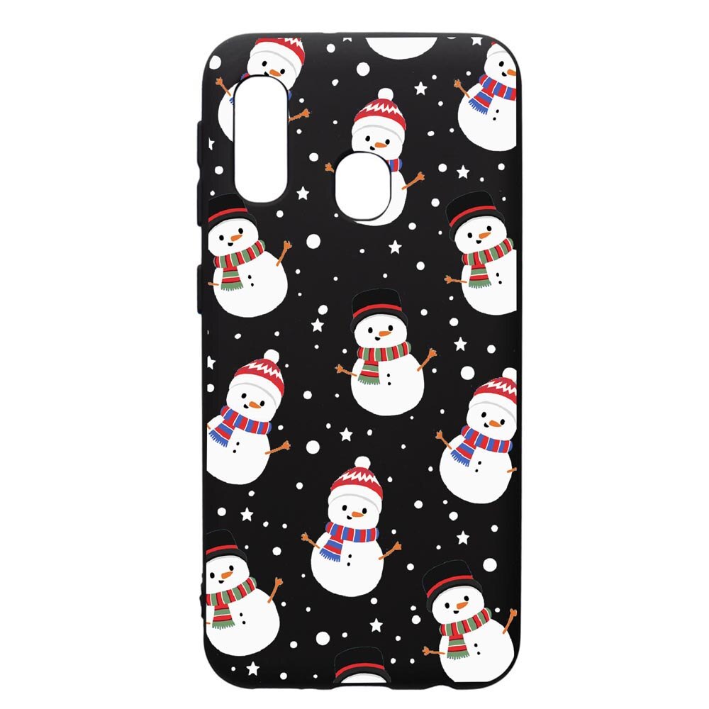 Husa de protectie Samsung Galaxy A20E, Snowman, silicon, cu interiorul din material textil, protectie camera, PB351