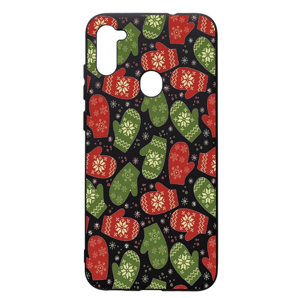 Husa de protectie Samsung Galaxy A11, Winter, silicon, cu interiorul din material textil, protectie camera, PB352