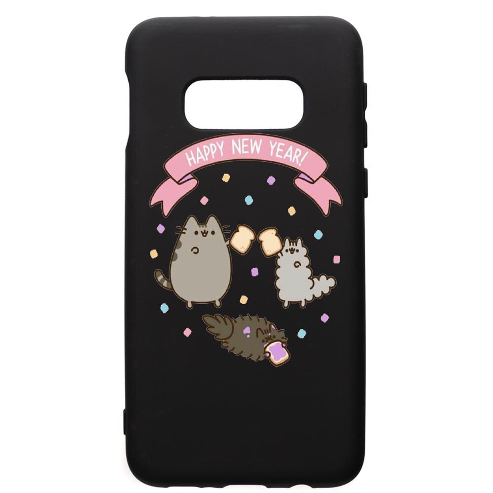 Husa de protectie Samsung Galaxy S10E, Happy New Year, silicon, cu interiorul din material textil, protectie camera, PB356