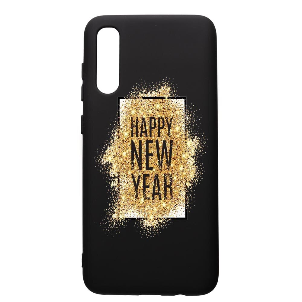 Husa de protectie Samsung Galaxy A50, Happy New Year, silicon, cu interiorul din material textil, protectie camera, PB355