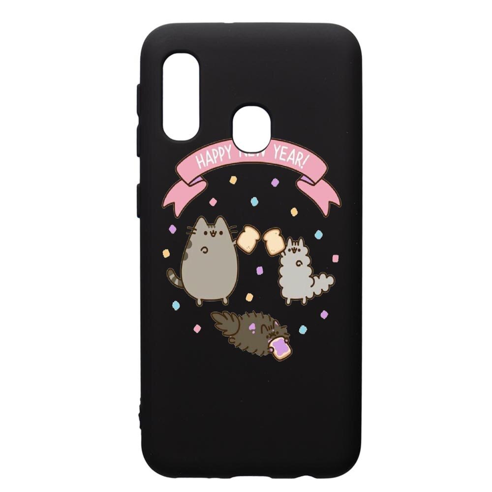 Husa de protectie Samsung Galaxy A20E, Happy New Year, silicon, cu interiorul din material textil, protectie camera, PB356