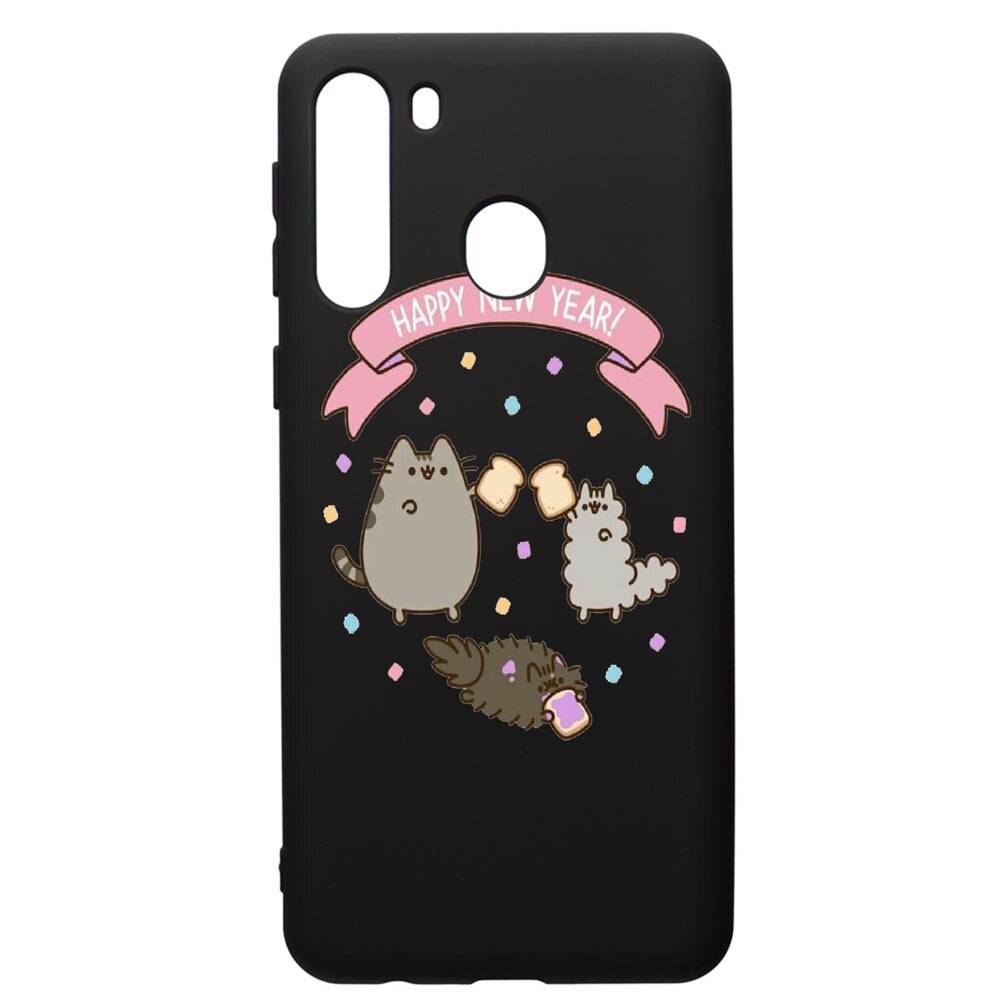 Husa de protectie Samsung Galaxy A21S, Happy New Year, silicon, cu interiorul din material textil, protectie camera, PB356