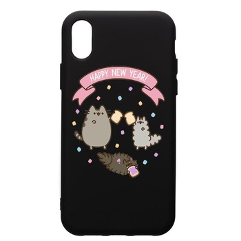Husa de protectie Samsung Galaxy A01, Happy New Year, silicon, cu interiorul din material textil, protectie camera, PB356 Husa de protectie Samsung Galaxy A01, Happy New Year, silicon, cu interiorul din material textil, protectie camera, PB356