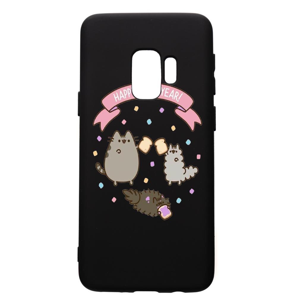 Husa de protectie Samsung Galaxy S9, Happy New Year, silicon, cu interiorul din material textil, protectie camera, PB356