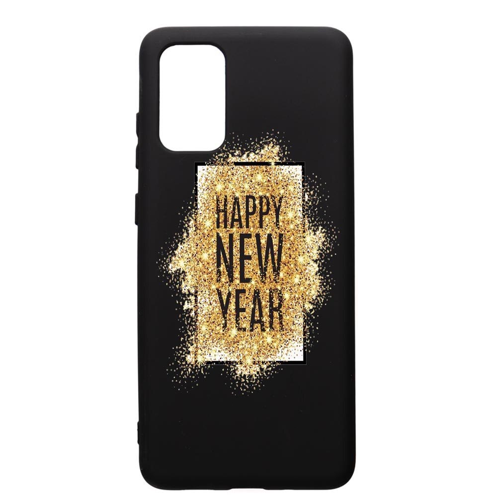 Husa de protectie Samsung Galaxy A41, Happy New Year, silicon, cu interiorul din material textil, protectie camera, PB355