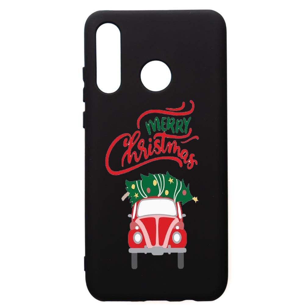 Husa de protectie Huawei P30 Lite, Xmas, silicon, cu interiorul din material textil, protectie camera, PB357