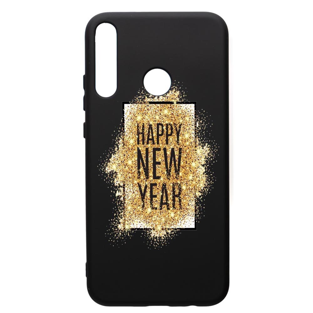 Husa de protectie Huawei P40 Lite E / Y7p, Happy New Year, silicon, cu interiorul din material textil, protectie camera, PB355