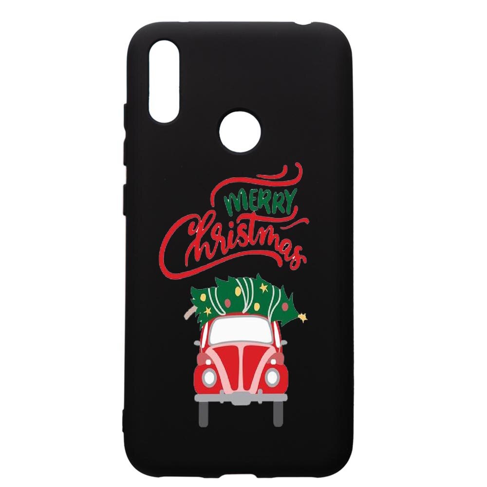 Husa de protectie Huawei Y7 2019, Xmas, silicon, cu interiorul din material textil, protectie camera, PB357