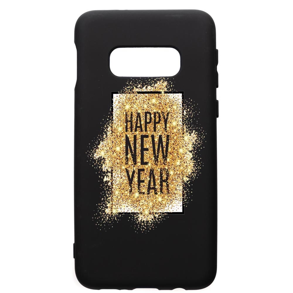 Husa de protectie Samsung Galaxy S10E, Happy New Year, silicon, cu interiorul din material textil, protectie camera, PB355