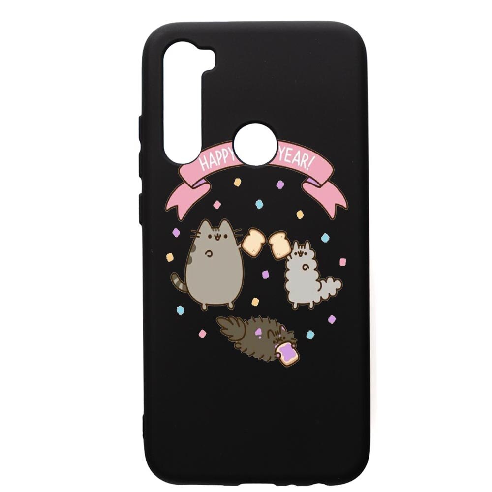 Husa de protectie Xiaomi Redmi Note 8, Happy New Year, silicon, cu interiorul din material textil, protectie camera, PB356