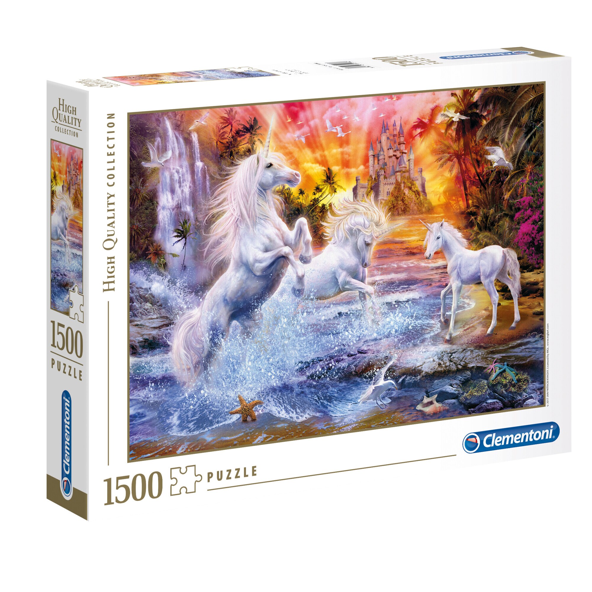 Puzzle Clementoni - Unicorni salbatici, 1500 piese