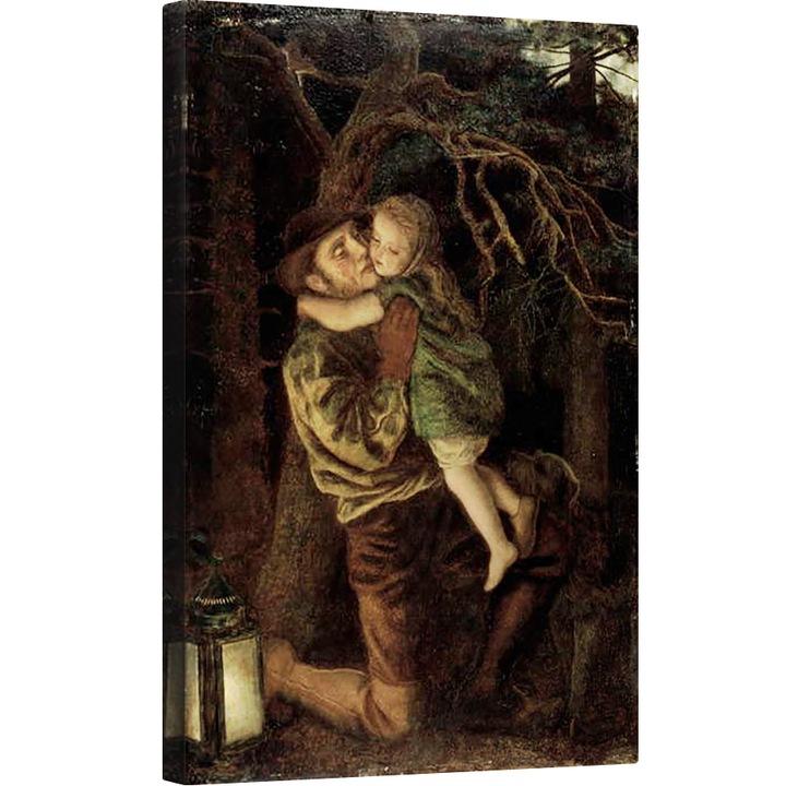 Arthur Hughes - Az elveszett gyermek, Vászonkép, 60 x 90 cm