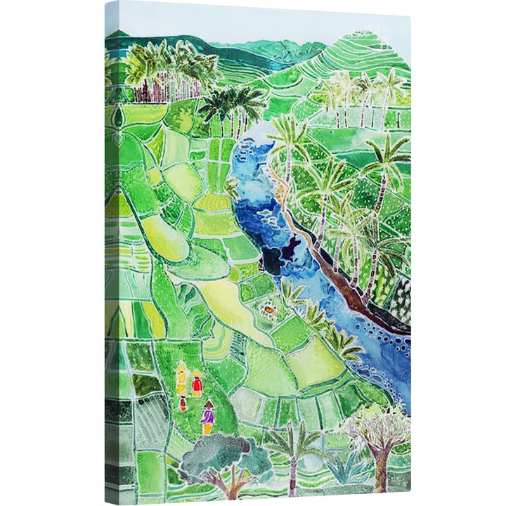 Hilary Simon - Agung folyó, Bali, Vászonkép, 60 x 90 cm
