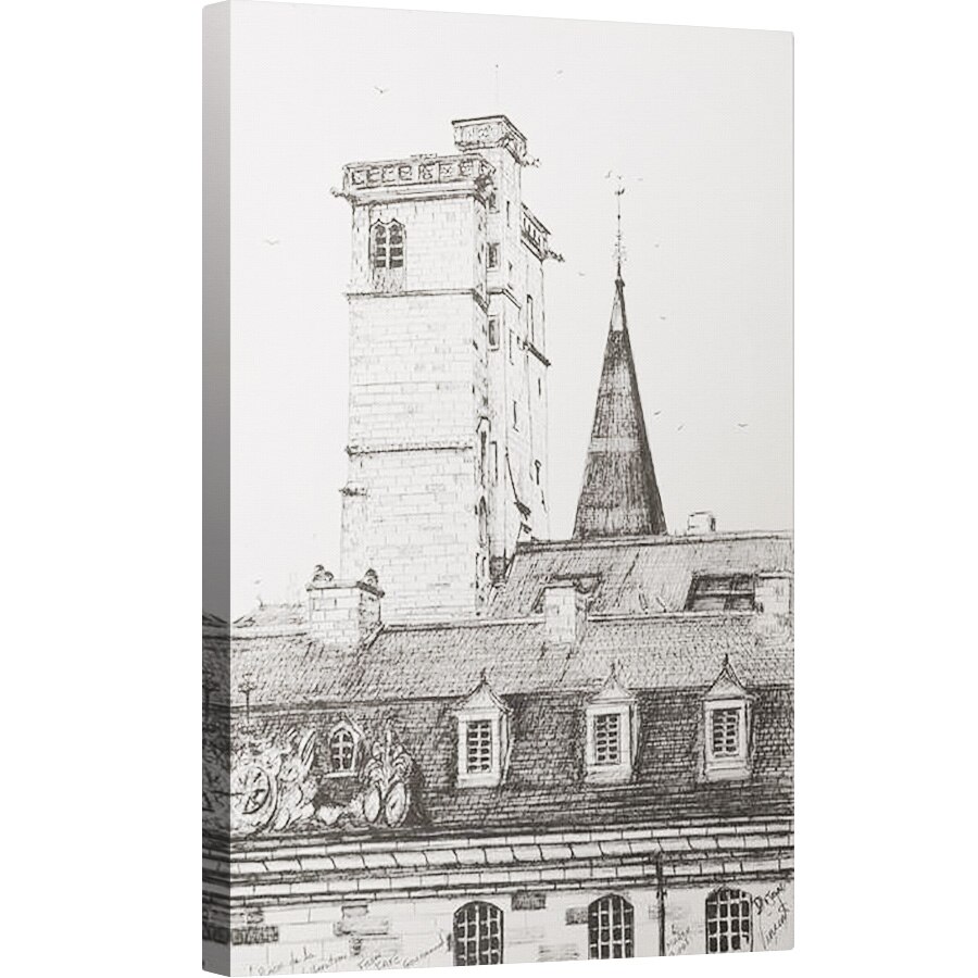 Tablou canvas - Vincent Alexander Booth - Dijon Rooftops, Franta, 2008, 80 x 120cm