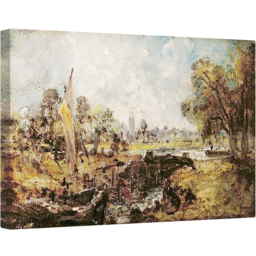 Tablou canvas - John Constable - Dedham Lock, 80 x 120cm
