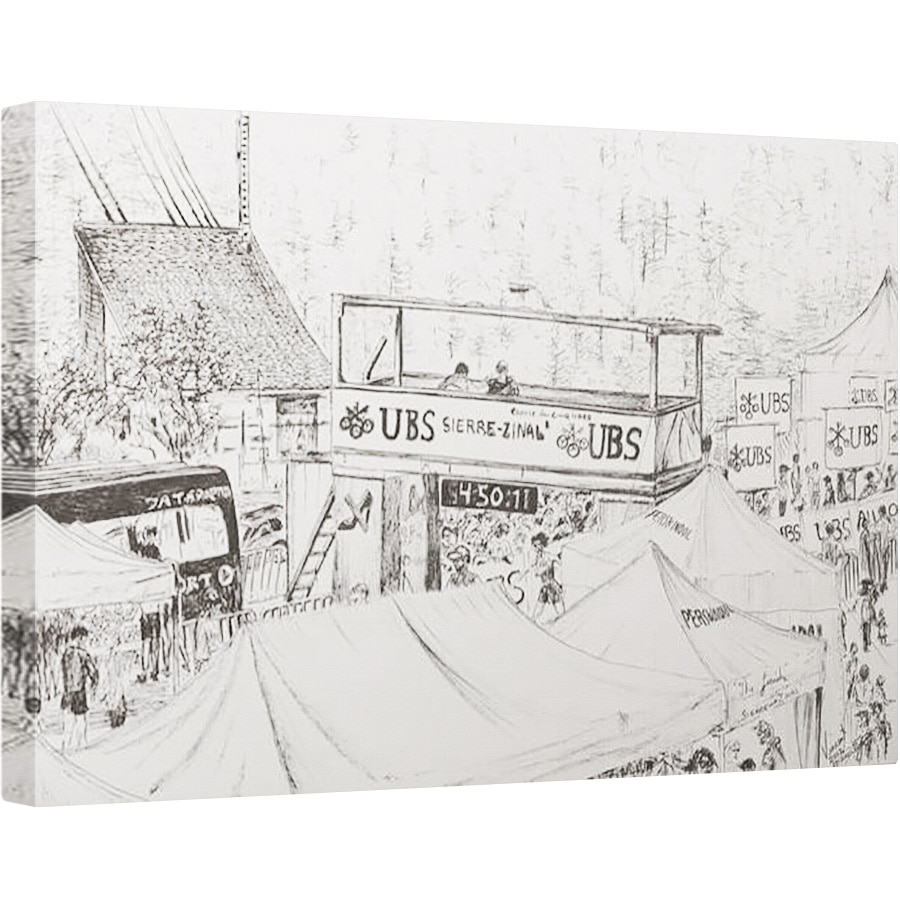 Tablou canvas - Vincent Alexander Booth - Sierre catre cursa de munte Zinal, 80 x 120cm