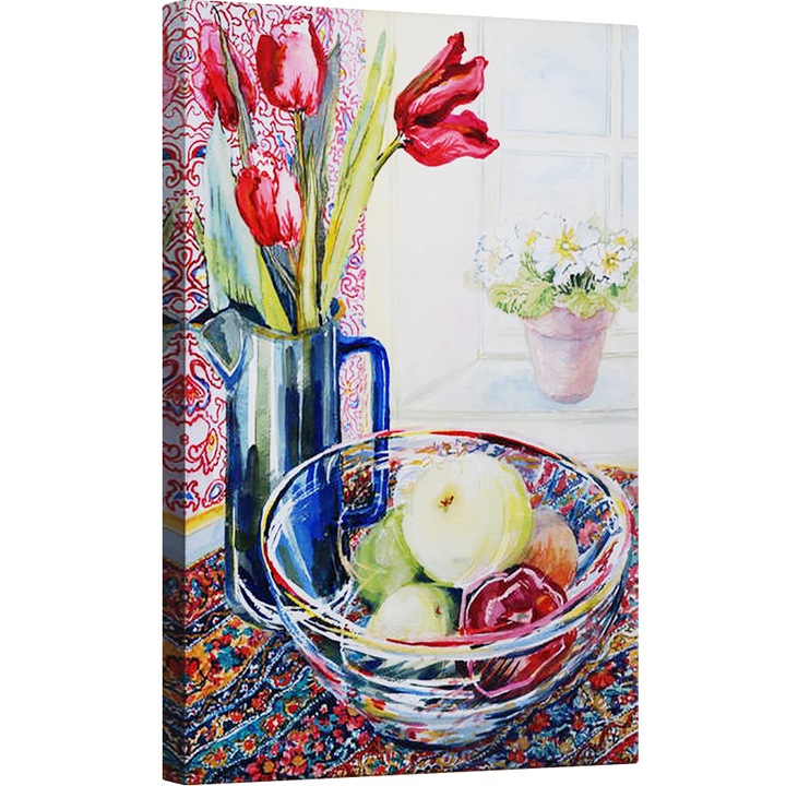 Tablou canvas - Joan Thewsey - Lalele intr-un ulcior, 80 x 120cm