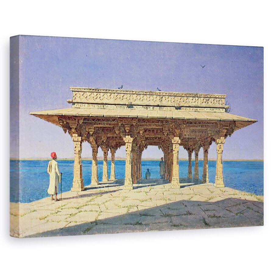Tablou canvas - Vasili Vasilievich Vereshchagin - Seara la lac, 80 x 120cm