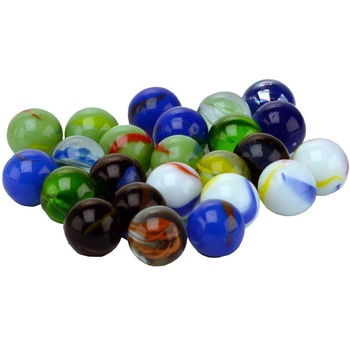 Set 48 de bile multicolore din sticla, 16 mm Set 48 de bile multicolore din sticla, 16 mm
