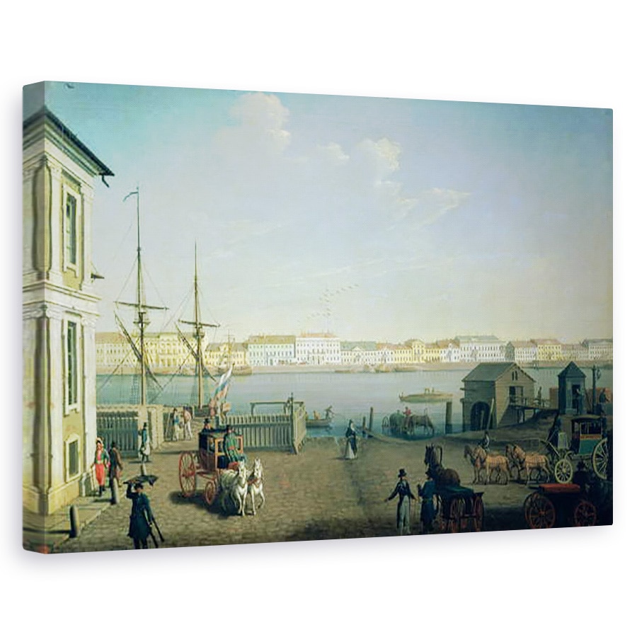 Tablou canvas - Benjamin Patersson - Strada engleza Shore din St Petersburg, 80 x 120cm