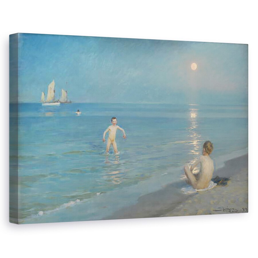 Tablou canvas - Peder Severin Kroyer - Baietii care fac baie la Skagen. Summer Evening, 40 x 60 cm