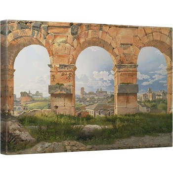 Tablou canvas - Christoffer-Wilhelm Eckersberg - Vedere prin trei dintre arcadele nord-vestice ale celui de-al treilea etaj al Colosseumului din Roma, 80 x 120cm Tablou canvas - Christoffer-Wilhelm Eckersberg - Vedere prin trei dintre arcadele nord-vestice ale celui de-al treilea etaj al Colosseumului din Roma, 80 x 120cm