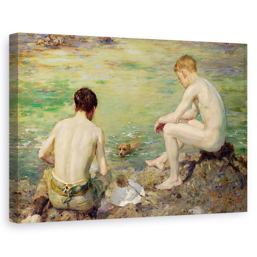 Tablou canvas - Henry Scott Tuke - Trei insotitori, 60 x 90 cm