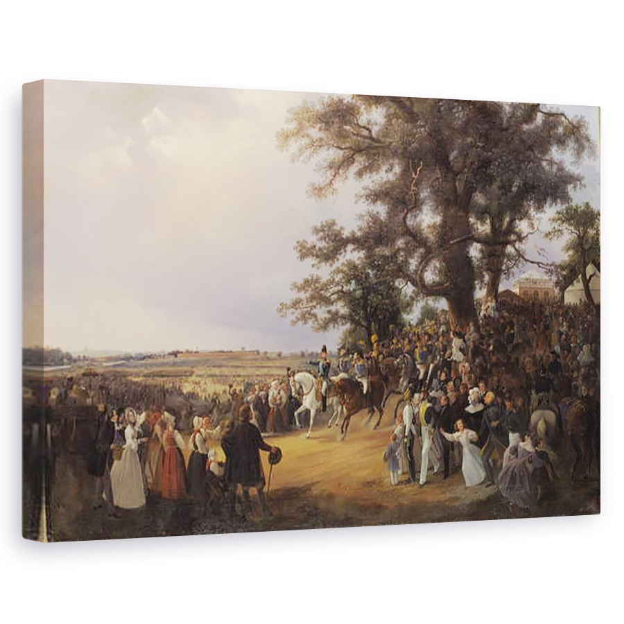 Tablou canvas - Baron Karl-Stefan Bennet - Revizuirea in campurile Ladugardsgarde in timpul vizitei tarului Nicholas in 1838, 80 x 120cm
