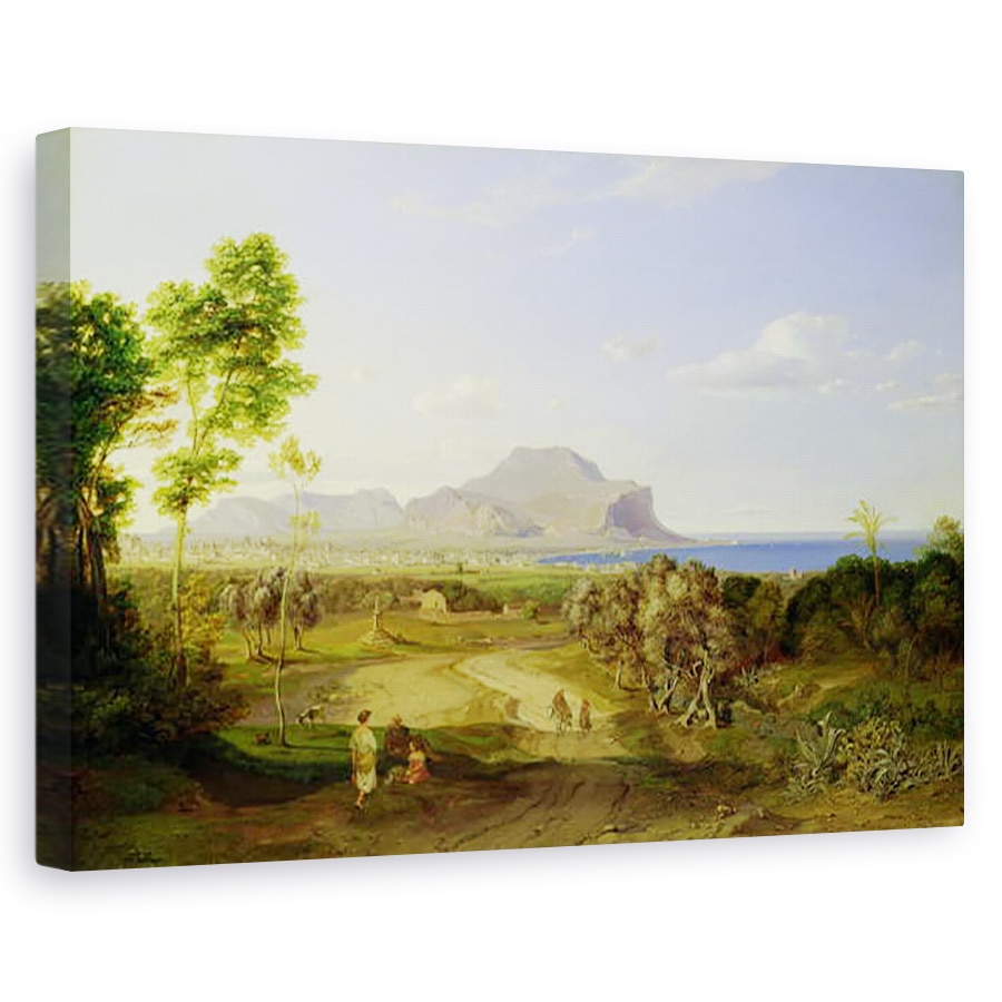 Tablou canvas - Carl Rottmann - Vedere peste Palermo, 60 x 90 cm