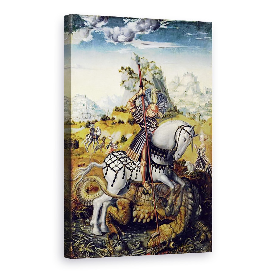 Tablou canvas - Lucas Cranach the Elder - Sfantul Gheorghe, 80 x 120cm