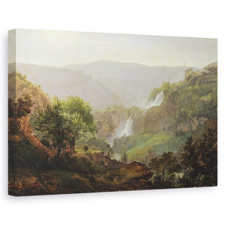 Tablou canvas - Johann Martin von Rohden - Cascada langa Tivoli, 60 x 90 cm