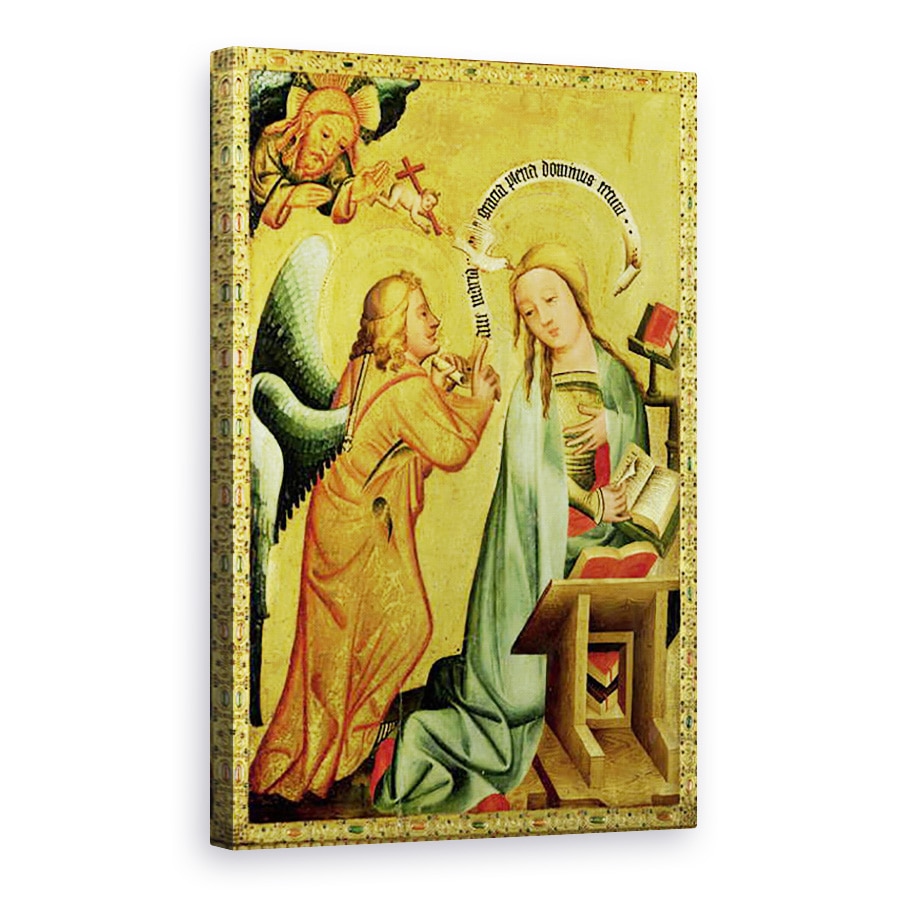 Tablou canvas - Master Bertram of Minden - Buna Vestire de la Altarul Sfantului Petru din Hamburg, Altarul Grabower, 80 x 120cm