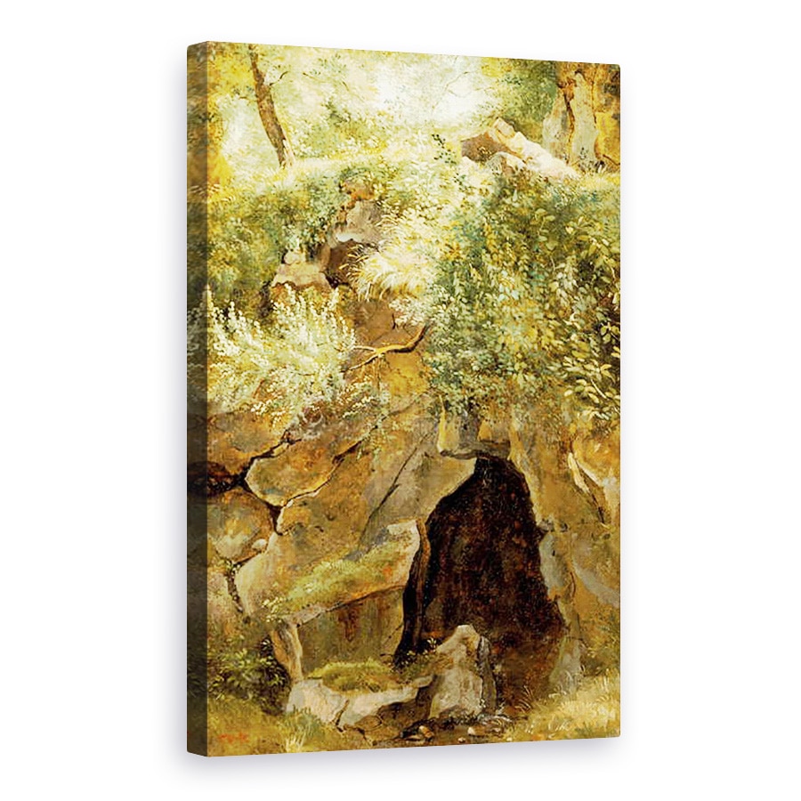Tablou canvas - Pierre Etienne Theodore Rousseau - Pestera, 60 x 90 cm