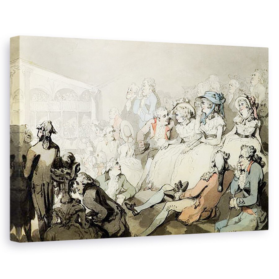 Tablou canvas - Thomas Rowlandson - Un public care vizioneaza o piesa, 80 x 120cm
