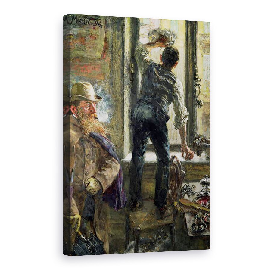 Tablou canvas - Adolph Friedrich Erdmann von Menzel - Mic dejun la Cafe, 80 x 120cm