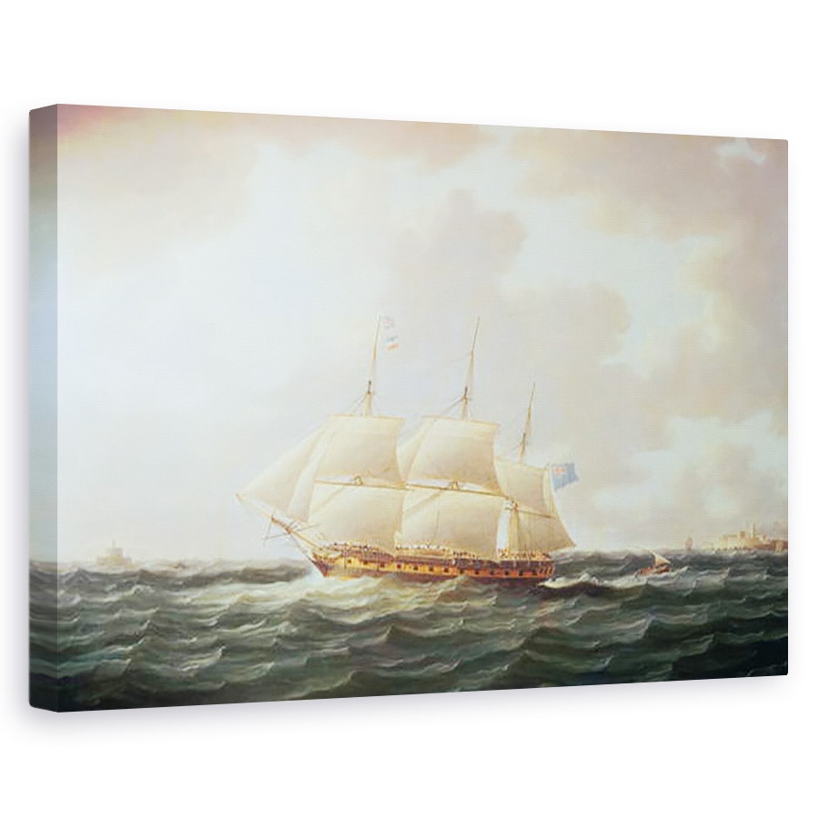 Tablou canvas - Thomas Buttersworth - H.M.S. Minerva, 80 x 120cm