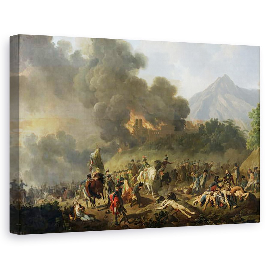Tablou canvas - Nicolas Antoine Taunay - Generalul Bonaparte 1769-1821 Primirea sabiei unui ofiter austriac in 1797, 80 x 120cm