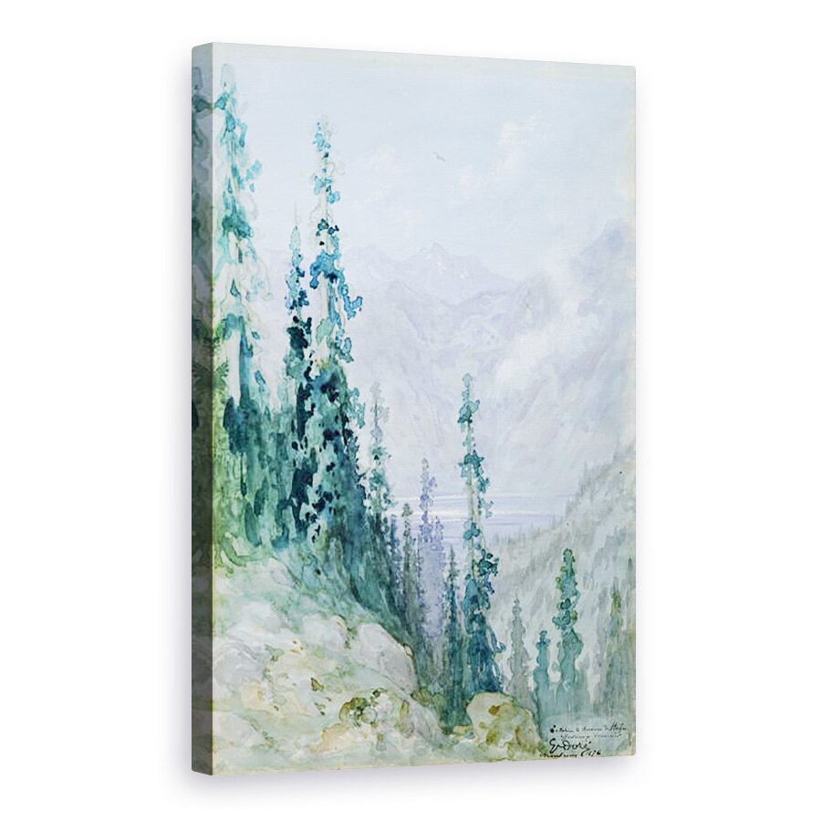Tablou canvas - Gustave Dore - Peisaj montan, 40 x 60 cm