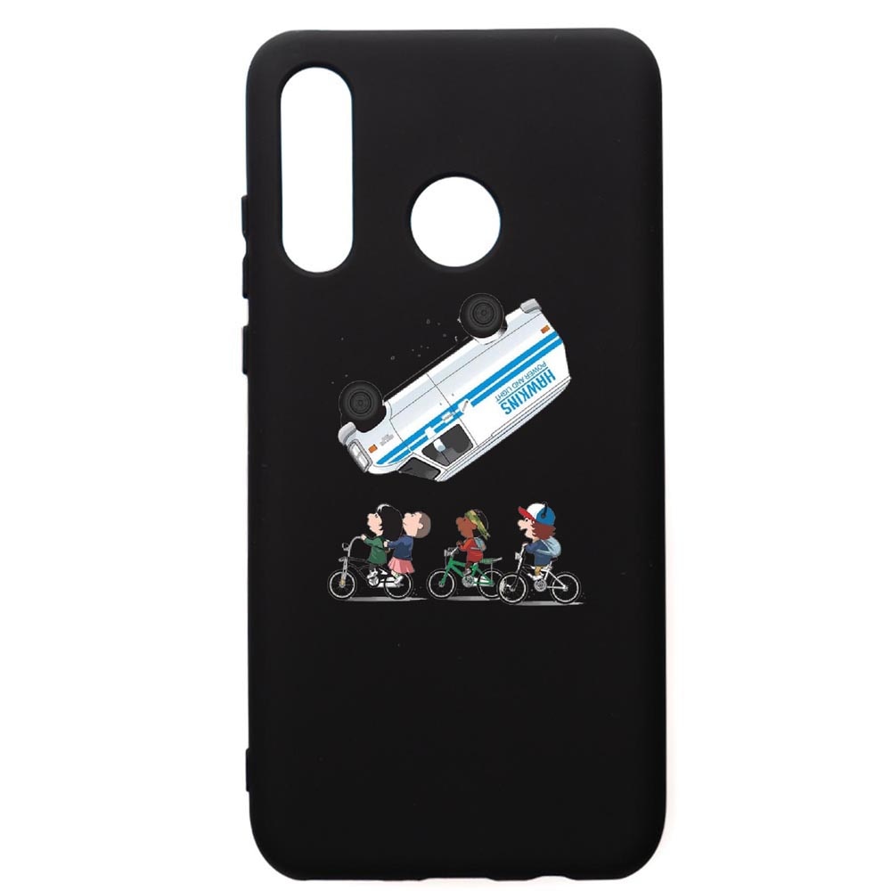 Husa de protectie Huawei P30 Lite, Stranger Things, silicon, cu interiorul din material textil, protectie camera, PB370