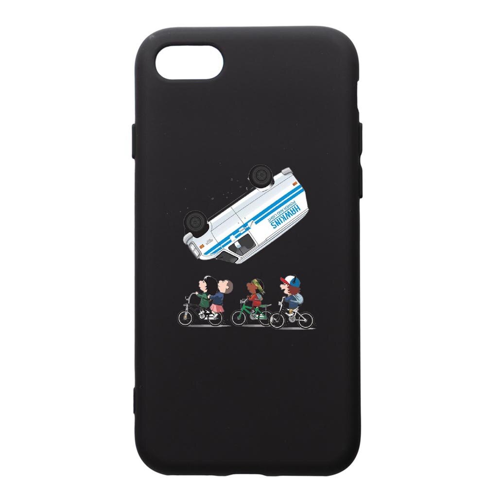 Husa de protectie Apple iPhone SE 2 / iPhone 8 / iPhone 7, Stranger Things, silicon, cu interiorul din material textil, protectie camera, PB370