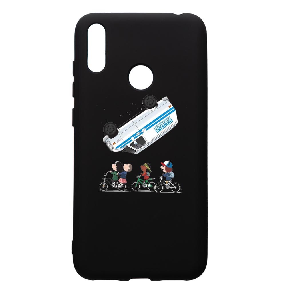 Husa de protectie Huawei Y7 2019, Stranger Things, silicon, cu interiorul din material textil, protectie camera, PB370