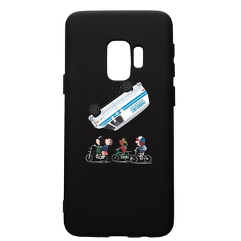 Husa de protectie Samsung Galaxy S9, Stranger Things, silicon, cu interiorul din material textil, protectie camera, PB370 Husa de protectie Samsung Galaxy S9, Stranger Things, silicon, cu interiorul din material textil, protectie camera, PB370