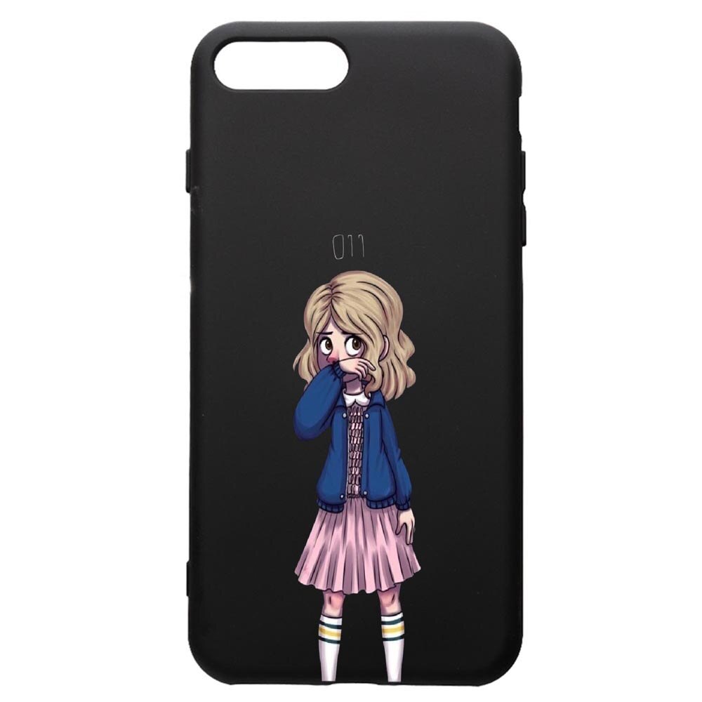 Husa de protectie Apple iPhone 8 Plus / iPhone 7 Plus, Stranger Things, silicon, cu interiorul din material textil, protectie camera, PB371