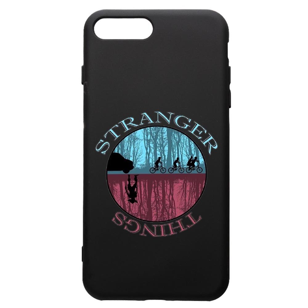 Husa de protectie Apple iPhone 8 Plus / iPhone 7 Plus, Stranger Things, silicon, cu interiorul din material textil, protectie camera, PB368