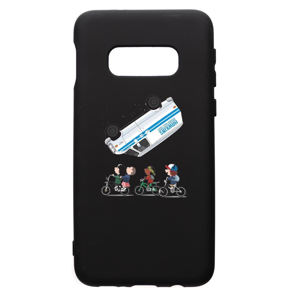 Husa de protectie Samsung Galaxy S10E, Stranger Things, silicon, cu interiorul din material textil, protectie camera, PB370
