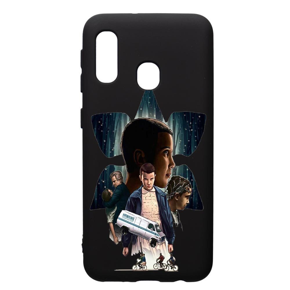 Husa de protectie Samsung Galaxy A20E, Stranger Things, silicon, cu interiorul din material textil, protectie camera, PB373