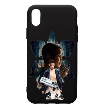 Husa de protectie Apple iPhone XR, Stranger Things, silicon, cu interiorul din material textil, protectie camera, PB373 Husa de protectie Apple iPhone XR, Stranger Things, silicon, cu interiorul din material textil, protectie camera, PB373