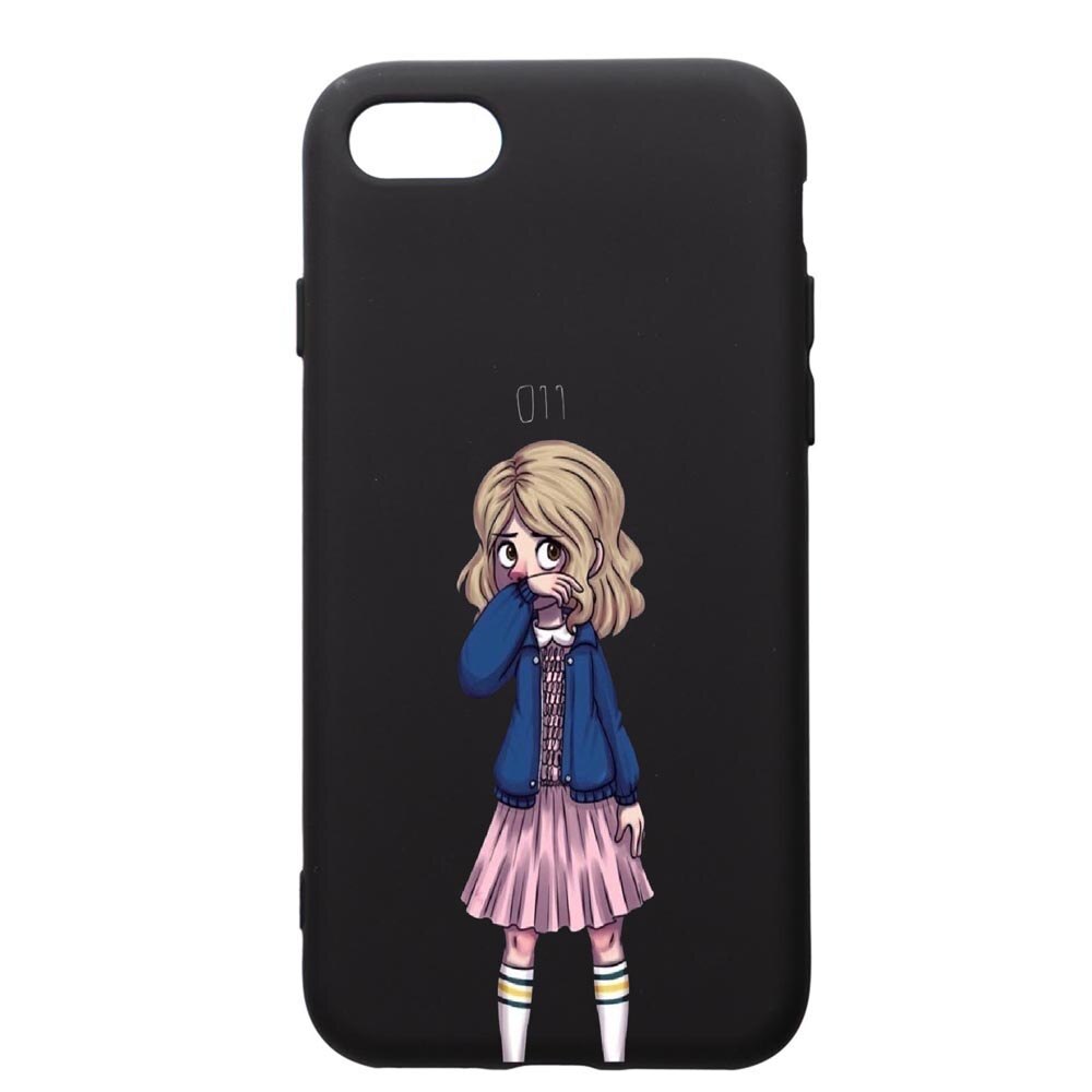 Husa de protectie Apple iPhone SE 2 / iPhone 8 / iPhone 7, Stranger Things, silicon, cu interiorul din material textil, protectie camera, PB371