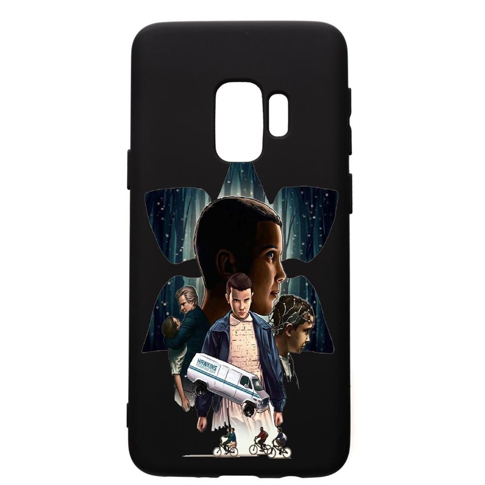 Husa de protectie Samsung Galaxy S9, Stranger Things, silicon, cu interiorul din material textil, protectie camera, PB373