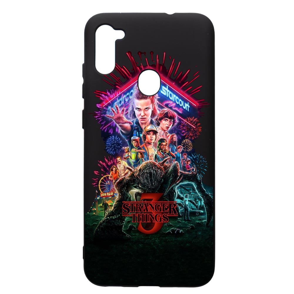 Husa de protectie Samsung Galaxy A11, Stranger Things, silicon, cu interiorul din material textil, protectie camera, PB372